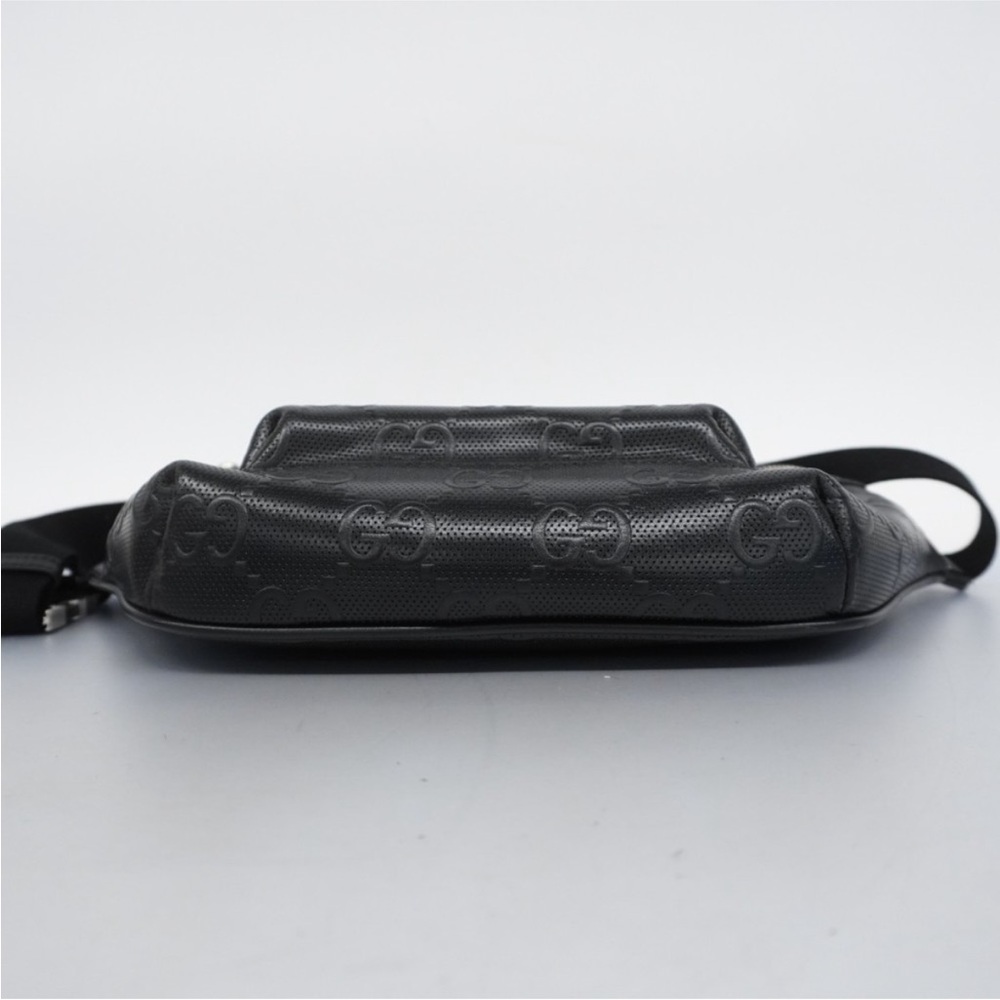 Men's Gucci Black Leather Waist Bag - Picture 3 of 11